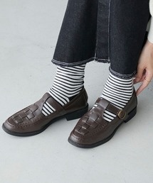 BONLECILL | グルカメッシュ Tストラップローファー(ローファー)