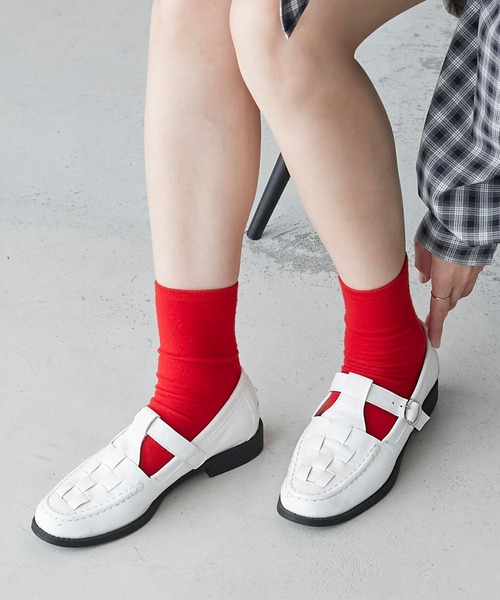 BONLECILL（ボンルシール）の「グルカメッシュ Tストラップローファー（ローファー・レディース・ブラック/ブラウン/アイボリー・S/L/M）」の17枚目の写真