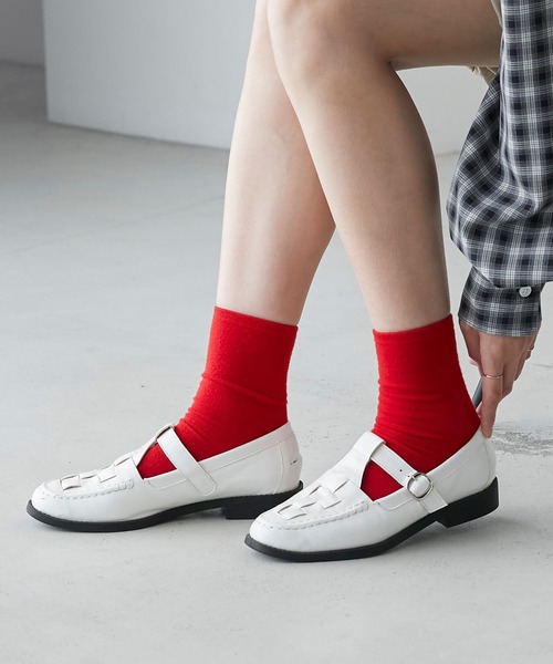 BONLECILL（ボンルシール）の「グルカメッシュ Tストラップローファー（ローファー・レディース・ブラック/ブラウン/アイボリー・S/L/M）」の18枚目の写真