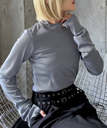 PAGEBOY | クシュソデバイカラープリーツハイネック(Tシャツ/カットソー)