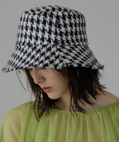 FREE'S MART（フリーズマート）の「ツイードハット（ハット・レディース・ブラック/ホワイト系その他/ブラック系その他/ブラウン系その他・ﾌﾘ-）」の3枚目の写真