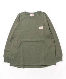 Maki ラグラン ロンT 緑 ラグランTシャツ」に該当するグリーン・カーキ/緑色系の