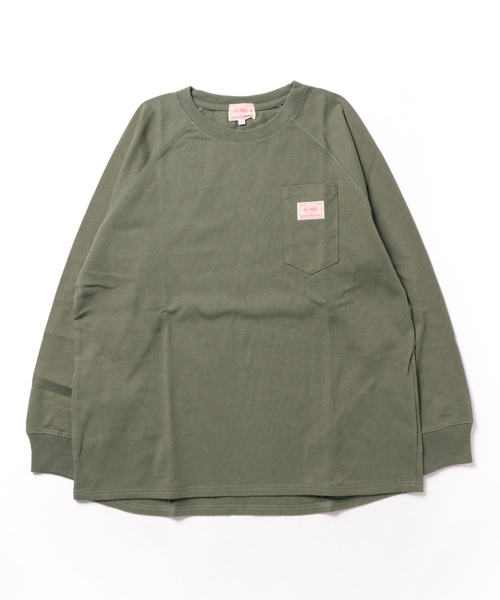 BIG MIKE ビックマイク / 23秋冬新作 ラグランスリーブ サングラスポケット ロンT 10oz sunglasses pocket long tee / 102338705（Tシャツ/カットソー）｜BIG MIKE（ビッグマイク）