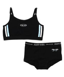 algy（アルジー）の「ロゴキャミスポブラ&ボクサーショーツセット（ブラ&ショーツ・キッズ）」