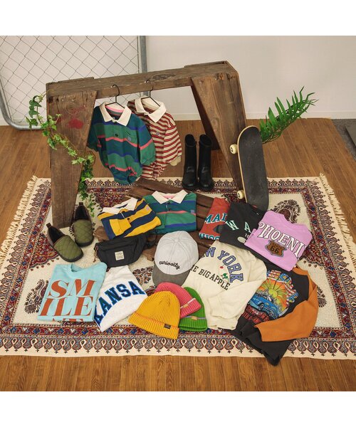 BREEZE（ブリーズ）の「ヴィンテージカー ラグランロンT（Tシャツ/カットソー・キッズ・オフホワイト/チャコール・100/90/120/80/110/130/140）」の4枚目の写真