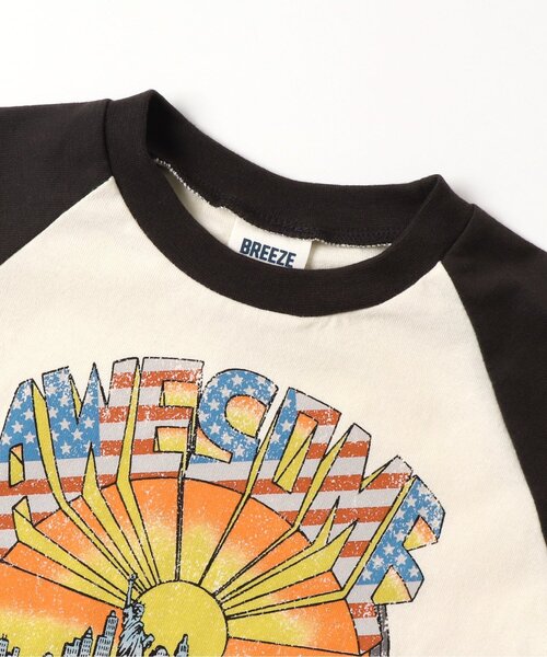 BREEZE（ブリーズ）の「ヴィンテージカー ラグランロンT（Tシャツ/カットソー・キッズ・オフホワイト/チャコール・100/90/120/80/110/130/140）」の8枚目の写真