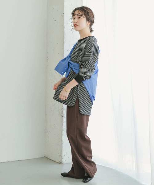 ITEMS URBANRESEARCH（アイテムズ アーバンリサーチ）の「ラウンドロングTシャツ（Tシャツ/カットソー・レディース・ホワイト系その他/オレンジ/ブラック系その他・FREE）」の19枚目の写真