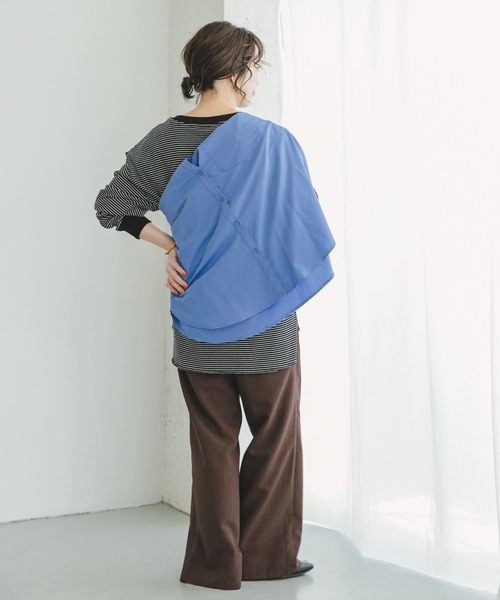 ITEMS URBANRESEARCH（アイテムズ アーバンリサーチ）の「ラウンドロングTシャツ（Tシャツ/カットソー・レディース・ホワイト系その他/オレンジ/ブラック系その他・FREE）」の20枚目の写真