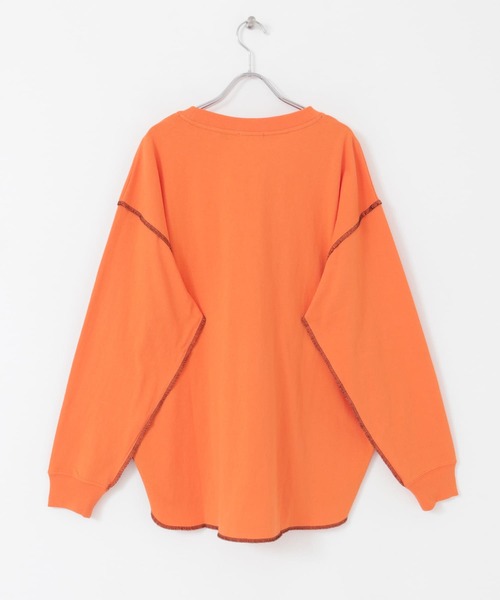 ITEMS URBANRESEARCH（アイテムズ アーバンリサーチ）の「ラウンドロングTシャツ（Tシャツ/カットソー・レディース・ホワイト系その他/オレンジ/ブラック系その他・FREE）」の7枚目の写真