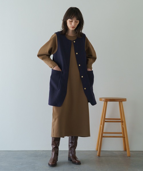 russet（ラシット）の「《qurumu》ロングベスト(KS-263)（ベスト