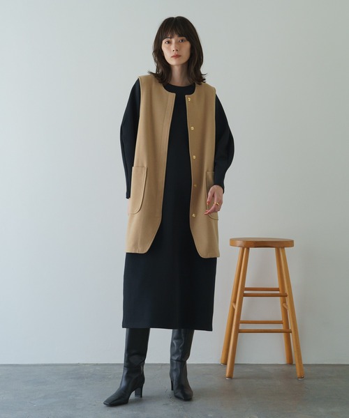 古布ロングベスト russet（ラシット）の「《qurumu》ロングベスト(KS-263)（ベスト