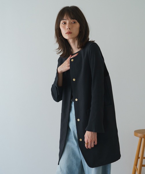russet（ラシット）の「《qurumu》ロングベスト(KS-263)（ベスト・レディース・ブラック/ネイビー/ベージュ・FREE）」の9枚目の写真