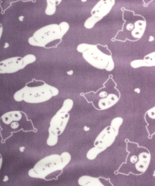 sanrio（サンリオ）の「sanrio（サンリオ）キャラクター総柄フリーススウェットトレーナー/マイメロディ シナモロール ポチャッコ ポムポムプリン クロミ（ルームウェア/パジャマ・レディース・ライトベージュ/ブラック/モカ/パープル・L/M）」の15枚目の写真