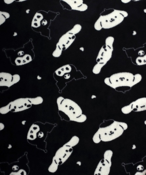 sanrio（サンリオ）の「sanrio（サンリオ）キャラクター総柄フリーススウェットトレーナー/マイメロディ シナモロール ポチャッコ ポムポムプリン クロミ（ルームウェア/パジャマ・レディース・ライトベージュ/ブラック/モカ/パープル・L/M）」の12枚目の写真