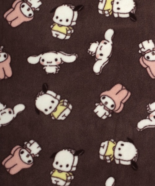 sanrio（サンリオ）の「sanrio（サンリオ）キャラクター総柄フリーススウェットトレーナー/マイメロディ シナモロール ポチャッコ ポムポムプリン クロミ（ルームウェア/パジャマ・レディース・ライトベージュ/ブラック/モカ/パープル・L/M）」の13枚目の写真