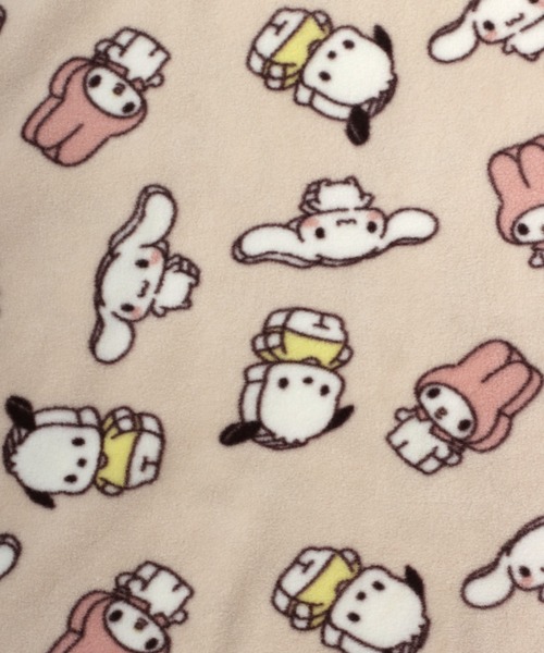 sanrio（サンリオ）の「sanrio（サンリオ）キャラクター総柄フリーススウェットトレーナー/マイメロディ シナモロール ポチャッコ ポムポムプリン クロミ（ルームウェア/パジャマ・レディース・ライトベージュ/ブラック/モカ/パープル・L/M）」の14枚目の写真