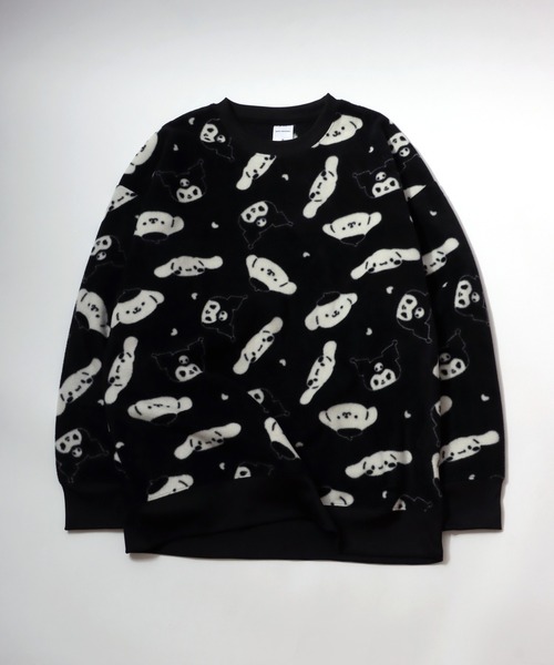 sanrio（サンリオ）の「sanrio（サンリオ）キャラクター総柄フリーススウェットトレーナー/マイメロディ シナモロール ポチャッコ ポムポムプリン クロミ（ルームウェア/パジャマ・レディース・ライトベージュ/ブラック/モカ/パープル・L/M）」の20枚目の写真