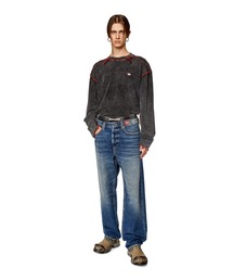 DIESEL ブラック ロングスリーブ トレーナー ロングスリーブ クルーネック ロングTシャツ | アパレルメーカー