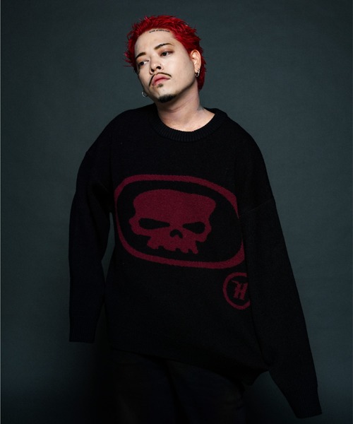 HEAVEN CAN WAIT スカルニットセーター L hideyoshi Heaven Can Wait（ヘブンキャンウェイト）の「ストリート