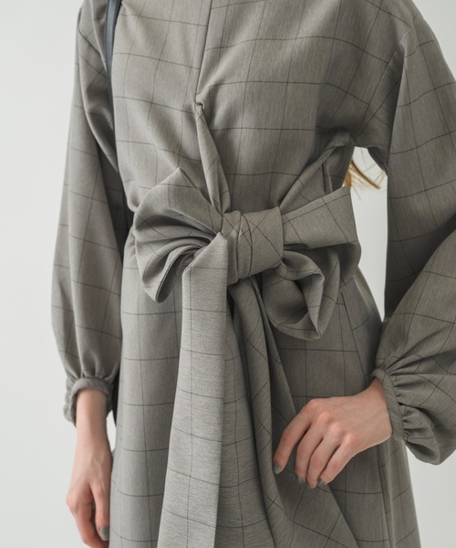 idem big ribbon onepiece/チェック柄リボンワンピース idem（イデム）の「big ribbon onepiece/チェック柄リボン