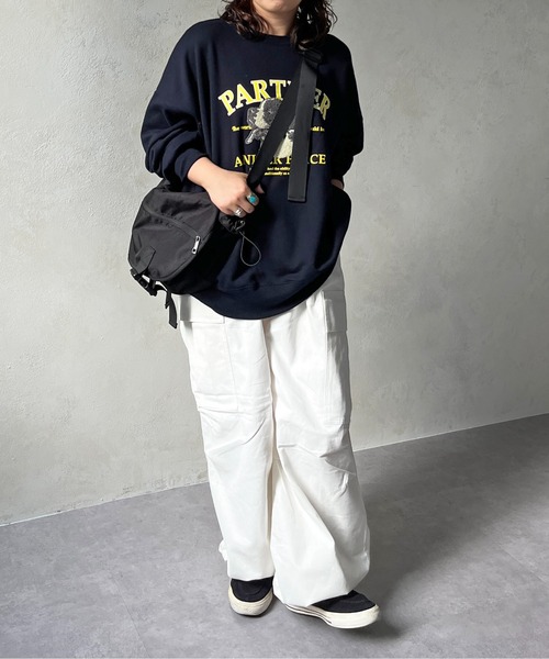 CPCM（シーピーシーエム）の「綿ツイルカーゴパンツ（カーゴパンツ・メンズ・アイボリー/カーキ/ブラック/オリーブ/チャコールグレー・FREE）」の11枚目の写真