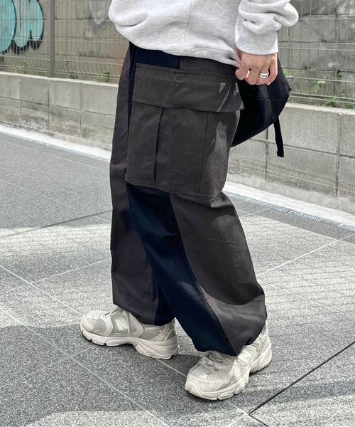 CPCM（シーピーシーエム）の「綿ツイルカーゴパンツ（カーゴパンツ・メンズ・アイボリー/カーキ/ブラック/オリーブ/チャコールグレー・FREE）」の16枚目の写真