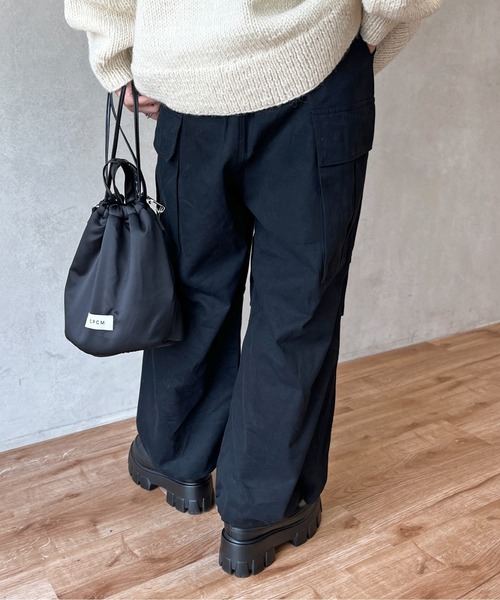 CPCM（シーピーシーエム）の「綿ツイルカーゴパンツ（カーゴパンツ・メンズ・アイボリー/カーキ/ブラック/オリーブ/チャコールグレー・FREE）」の21枚目の写真