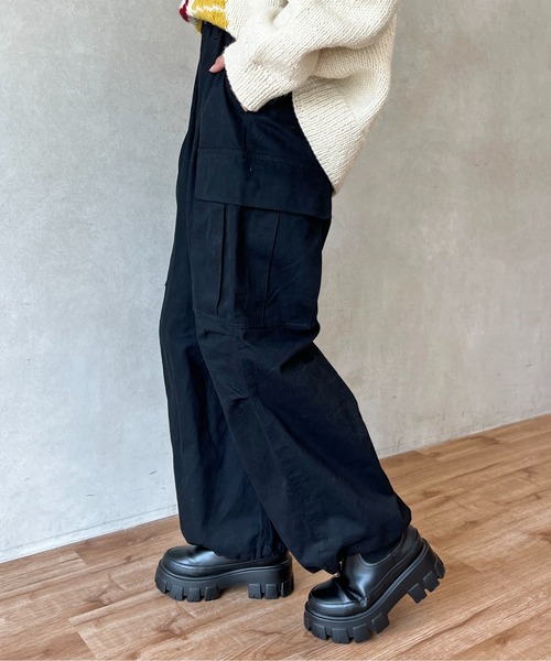 CPCM（シーピーシーエム）の「綿ツイルカーゴパンツ（カーゴパンツ・メンズ・アイボリー/カーキ/ブラック/オリーブ/チャコールグレー・FREE）」の20枚目の写真