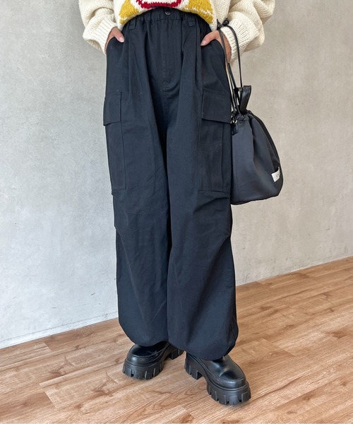 CPCM（シーピーシーエム）の「綿ツイルカーゴパンツ（カーゴパンツ・メンズ・アイボリー/カーキ/ブラック/オリーブ/チャコールグレー・FREE）」の18枚目の写真