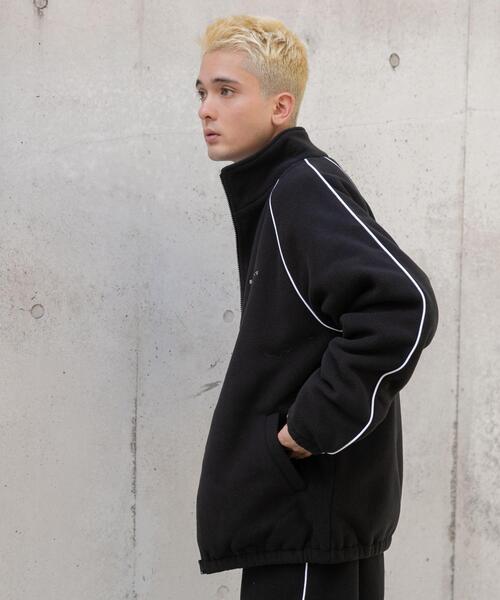 WEGO（ウィゴー）の「WEGO/フリース パイピングトラックジャケット（ブルゾン・メンズ・ブラック・MEDIUM/LARGE）」の10枚目の写真