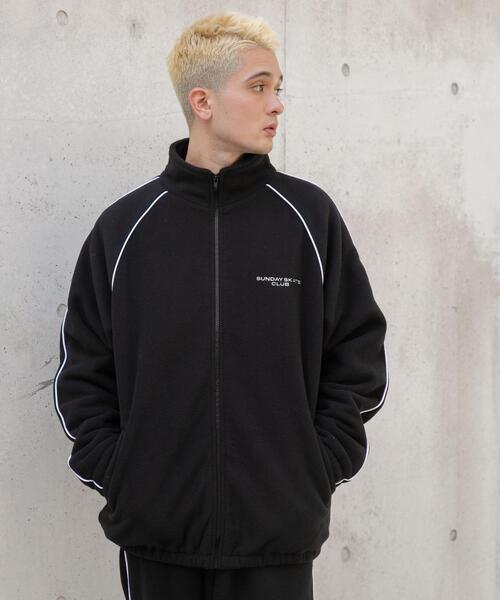 WEGO（ウィゴー）の「WEGO/フリース パイピングトラックジャケット（ブルゾン・メンズ・ブラック・MEDIUM/LARGE）」の12枚目の写真