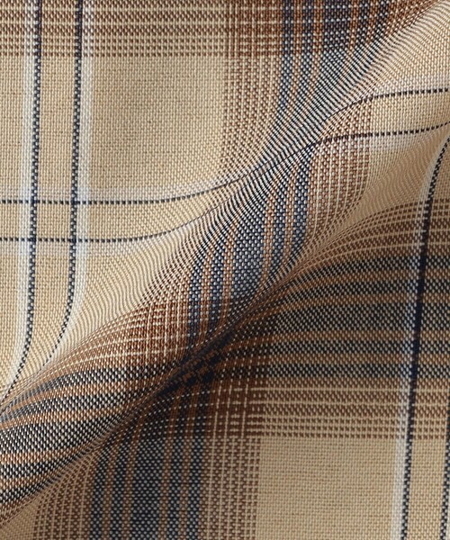 SHIPS（シップス）の「SHIPS KIDS:100～130cm / プリーツ カラー 長袖 チェック ブラウス（シャツ/ブラウス・キッズ・ベージュ・120/100/130/110）」の15枚目の写真