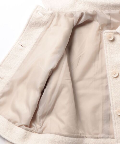 STYLEBLOCK（スタイルブロック）の「ブークレーステンカラージャケット（その他アウター・レディース・アイボリー/グレイッシュベージュ/ブラック・M）」の5枚目の写真