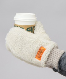 UNIVERSAL OVERALL(ユニバーサルオーバーオール)の選べる2素材 シープボア コーデュロイ×ピーチスキン フラップ ミトングローブ(手袋)