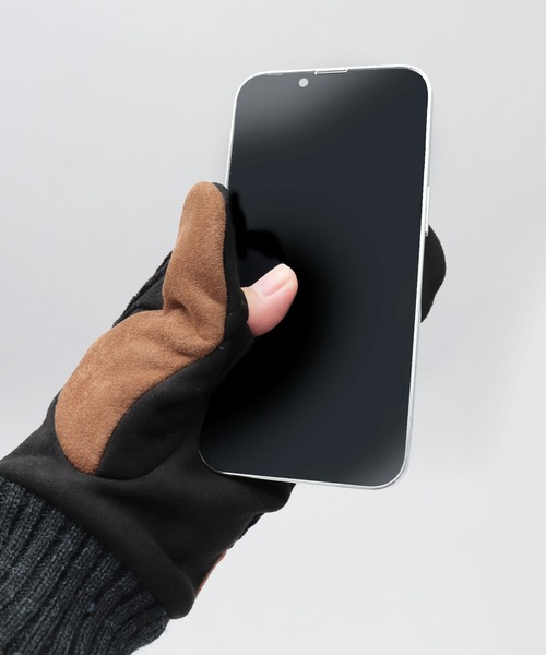 UNIVERSAL OVERALL（ユニバーサルオーバーオール）の「選べる2素材 シープボア コーデュロイ×ピーチスキン フラップ ミトングローブ（手袋・レディース・ベージュ/ブラック系その他/ブラウン系その他/ブラウン/ブラック/オフホワイト/グレー/ベージュ系その他/ホワイト系その他/ブラウン系その他2・FREE）」の22枚目の写真