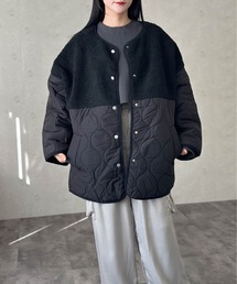 Per sist ence（パーシエンス）の「ボア切り替えキルティングコート（ミリタリージャケット）」