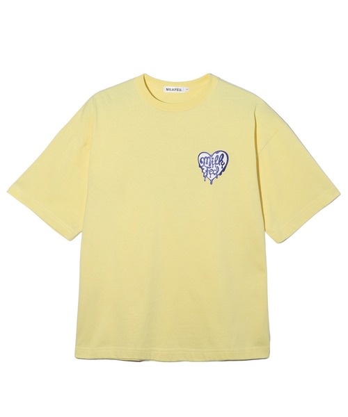MILKFED.（ミルクフェド）の「MELTY HEART S/S TEE（Tシャツ/カットソー・レディース・ホワイト/ライトイエロー/ブラック/ライトグリーン・L/M）」の9枚目の写真