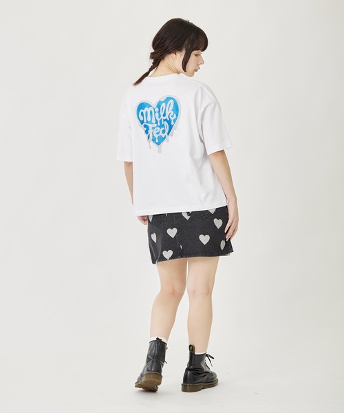 MILKFED.（ミルクフェド）の「MELTY HEART S/S TEE（Tシャツ/カットソー・レディース・ホワイト/ライトイエロー/ブラック/ライトグリーン・L/M）」の5枚目の写真