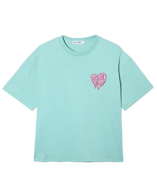 ミルクフェド MILKFED. メルティハートフォームプリント ワイドショートスリーブTシャツ 103252011006 SU25 MELTY HEART FOAM PRINT BLACK  正規取扱店 楽天市場】ミルクフェド MILKFED. メルティハートフォーム