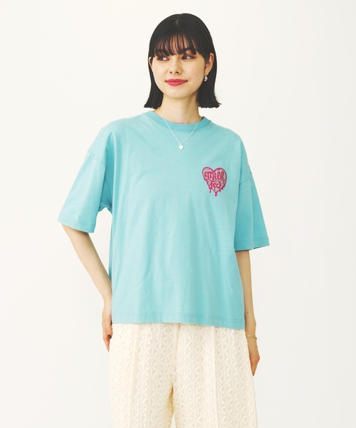 tシャツ MELTY PLUMP HEART S/S TEE レディース メンズ セール】MELTY HEART S/S TEE（Tシャツ/カットソー）｜MILKFED