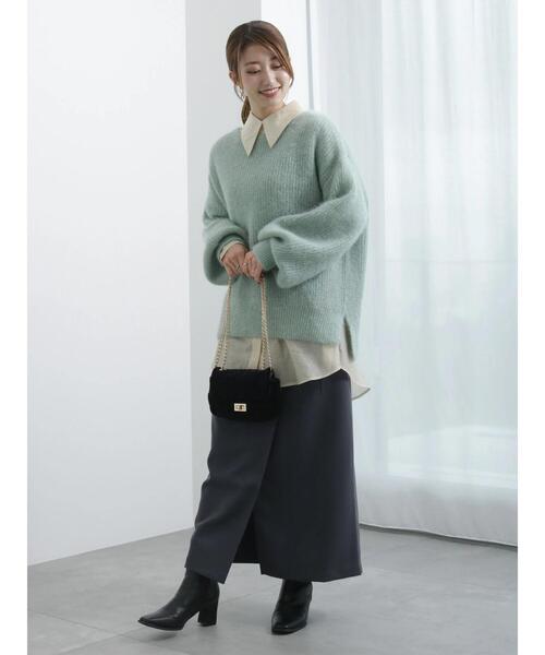 Te chichi（テチチ）の「エアリーシャギーニットプルオーバー（ニット/セーター・レディース・グレー/ミント/ラベンダー・F）」の9枚目の写真