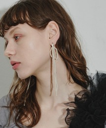 J1U by LA BELLE ETUDE | パールリボンピアス(ピアス（両耳用）)