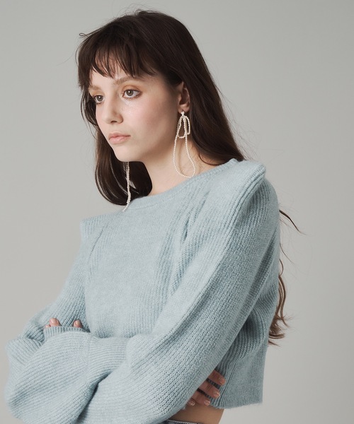 J1U by LA BELLE ETUDE（ジユウバイラベルエチュード）の「パールリボンピアス（ピアス（両耳用）・レディース・ホワイト・FREE）」の9枚目の写真