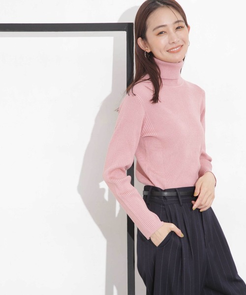 新品 VALENTINO リブ タートル ニット セーター 現行 ピンク S セール】リブ タートルネック ニット（ニット/セーター）｜DAYRA