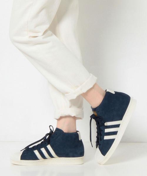 Another Edition（アナザーエディション）の「【展開店舗限定】adidas　PRO MODEL VINTAGE DLX/BCadidas PRO/M VNTG DLX（スニーカー・レディース・ホワイト/ネイビー・22.5cm/23.5cm/24.5cm）」の7枚目の写真