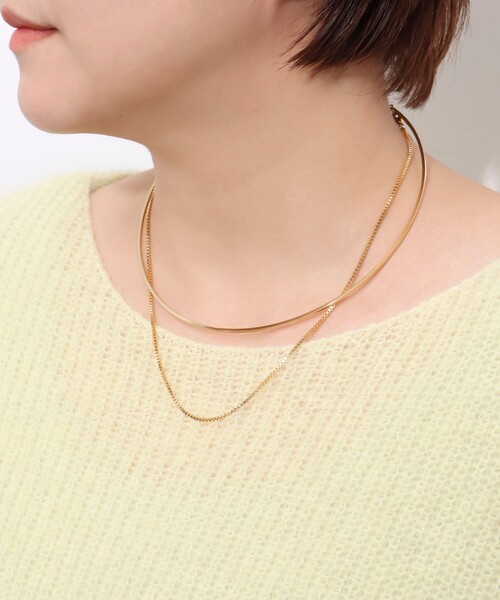 NOLLEY’S（ノーリーズ）の「チェーンレイヤードチョーカー・2（ネックレス・レディース・ゴールド/シルバー・FREE）」の11枚目の写真