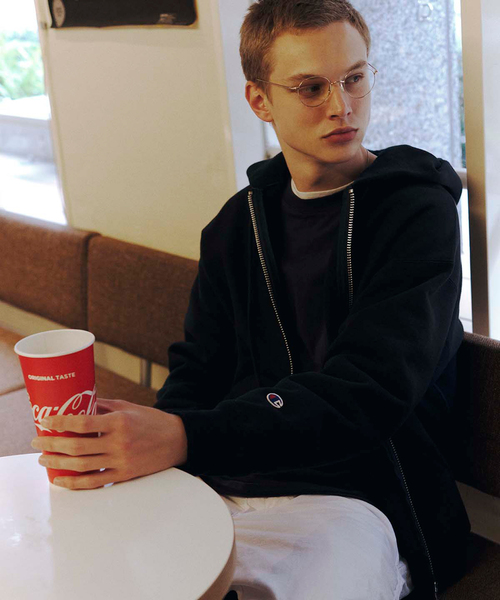 セール】【CHAMPION / チャンピオン】別注 SOLID ZIP SWEAT HOODIE