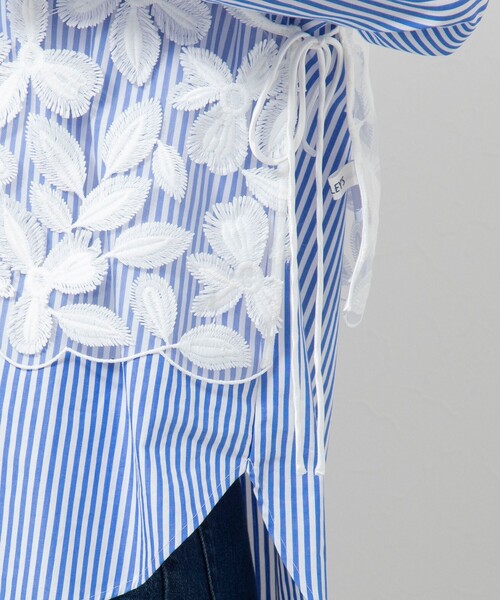 NOLLEY’S(ノーリーズ)の「BROCHE レース2WAYショートジレ(シャツ/ブラウス・レディース・オフホワイト・38)」の13枚目の写真