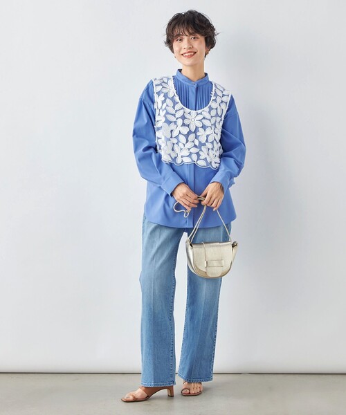NOLLEY'S（ノーリーズ）の「BROCHE レース2WAYショートジレ