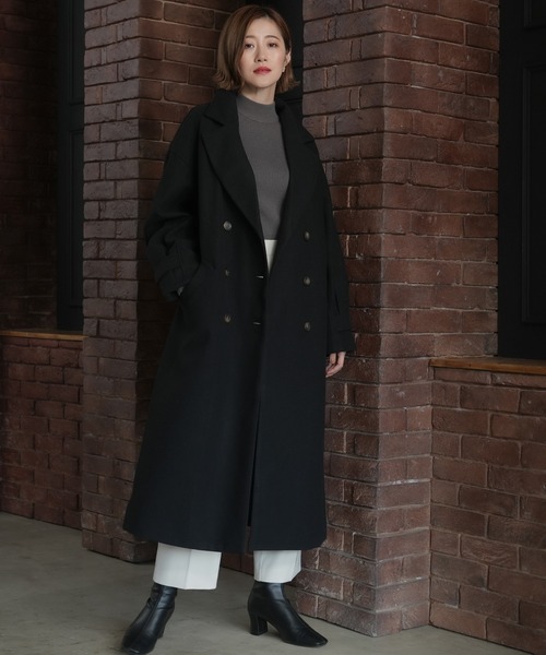 LOUISE ODIER（ルイーズオディール）の「ウィンタートレンチコート（トレンチコート・レディース・チャコールグレー/ブラック/アイボリー・MEDIUM）」の2枚目の写真